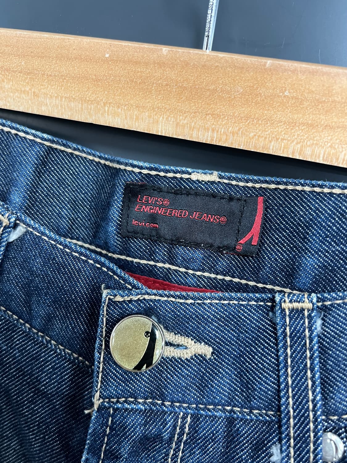 Levis 리바이스 엔지니어드 진 와이드핏 생지 데님 팬츠 상품이미지5