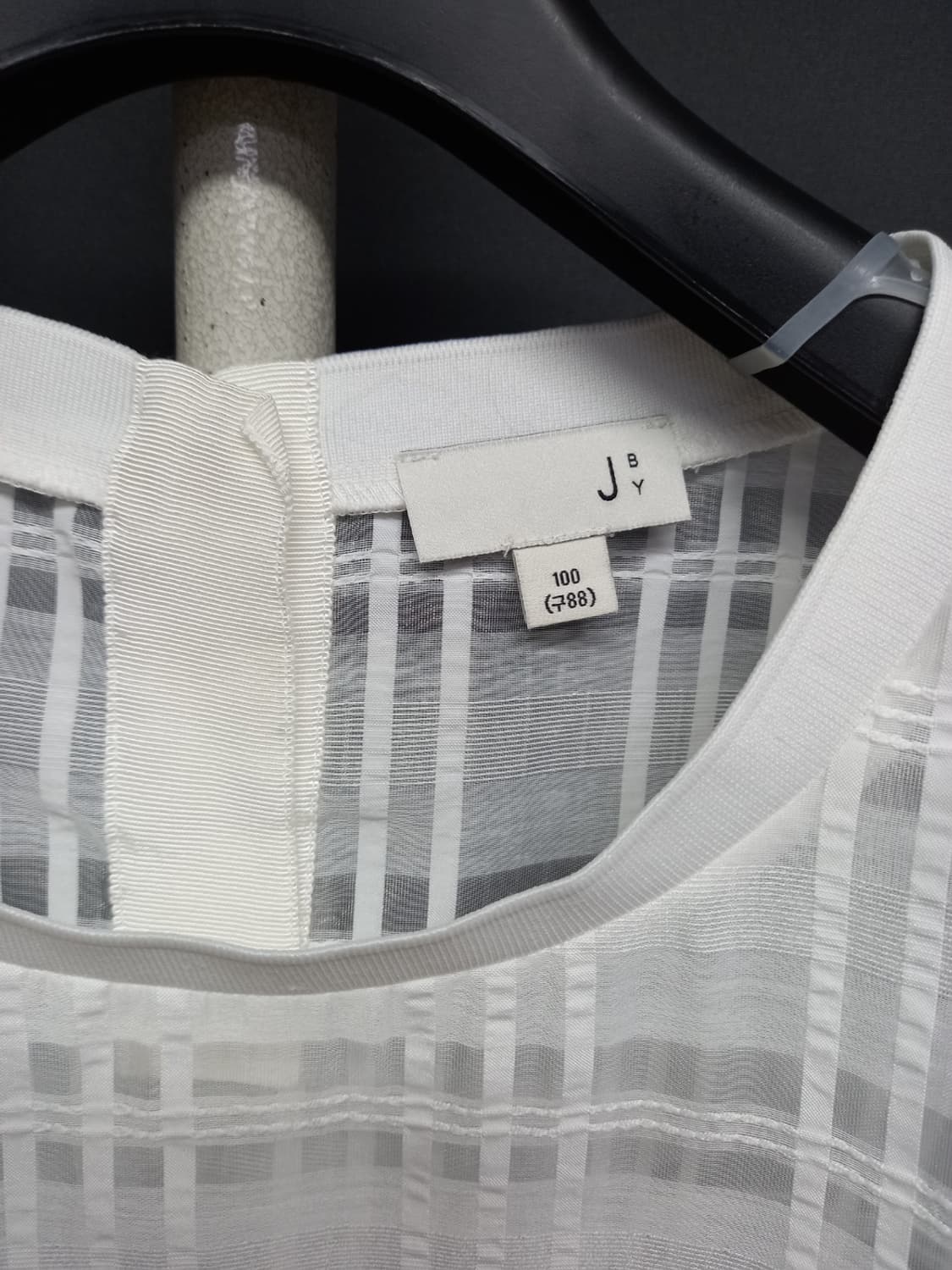 새 J BY 정구호 오간자시스루 블라우스 88통통77 상품이미지7