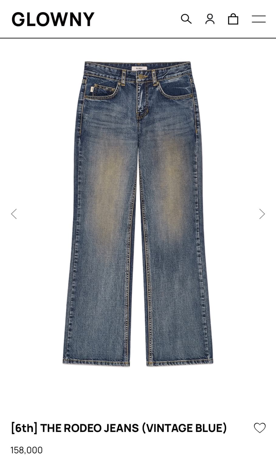 글로니 the rodeo jeans 빈티지블루 M 로데오진 상품이미지1