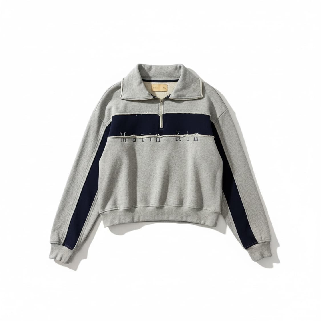 Matin Kim logo half zip sweatshirt S 상품이미지1