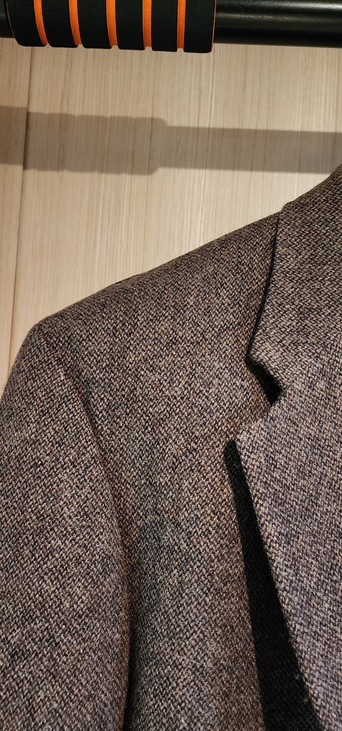 브라운 트위드 모직자켓 3XL~4XL 상품이미지3