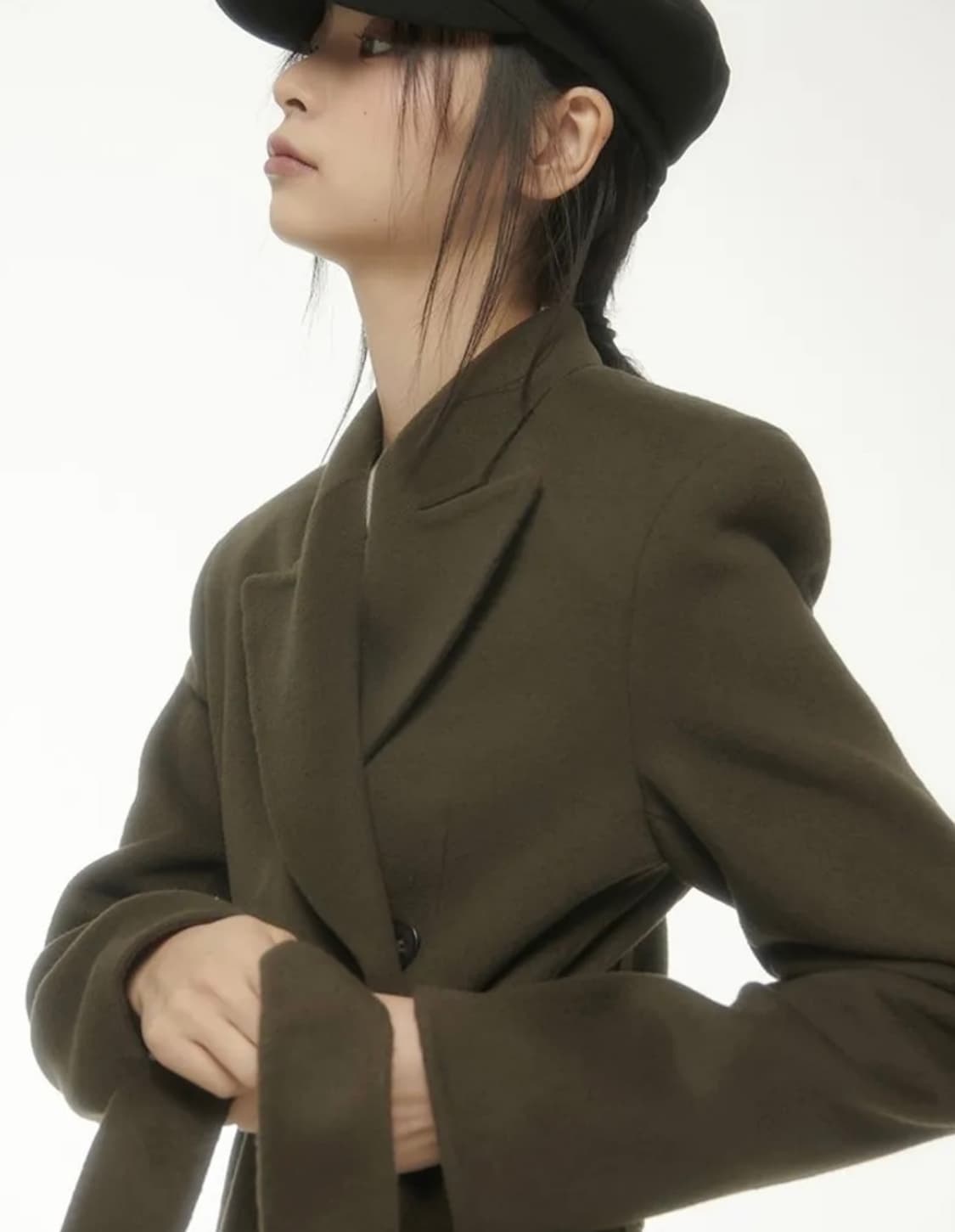 정가 79만) 로우클래식 핸드메이드 더블코트 다크브라운 상품이미지2