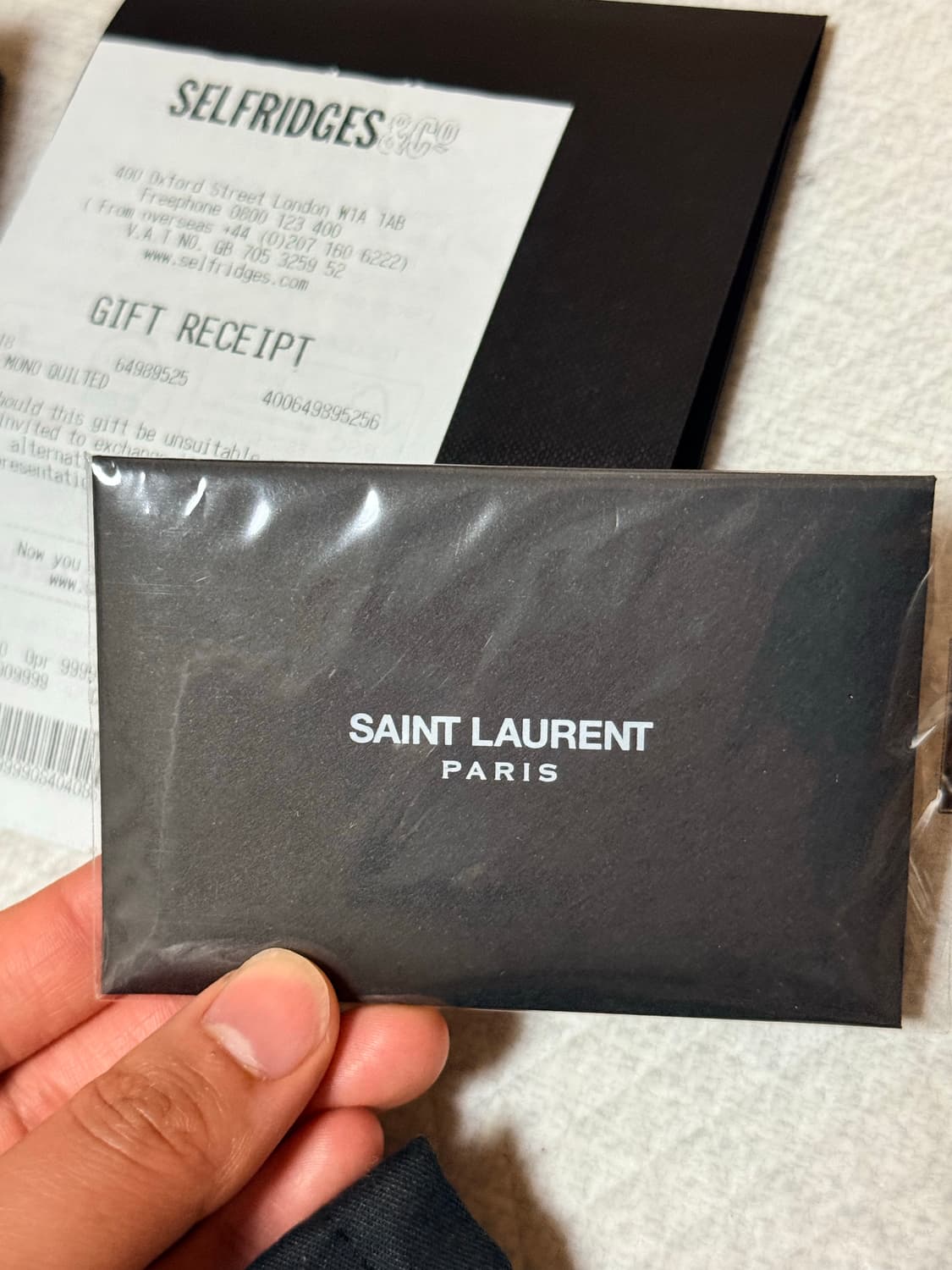 생로랑 모노그램 은장 블랙 카드지갑 풀박스 상품이미지5