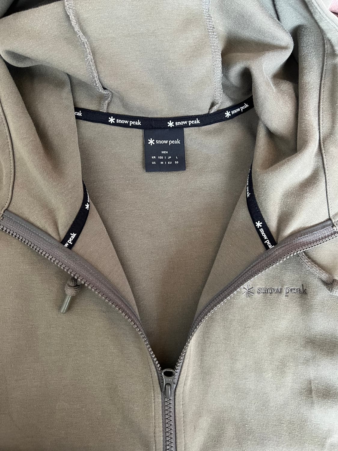 스노우피크 남성 카키 후드집업점퍼 코튼집업점퍼 상품이미지5