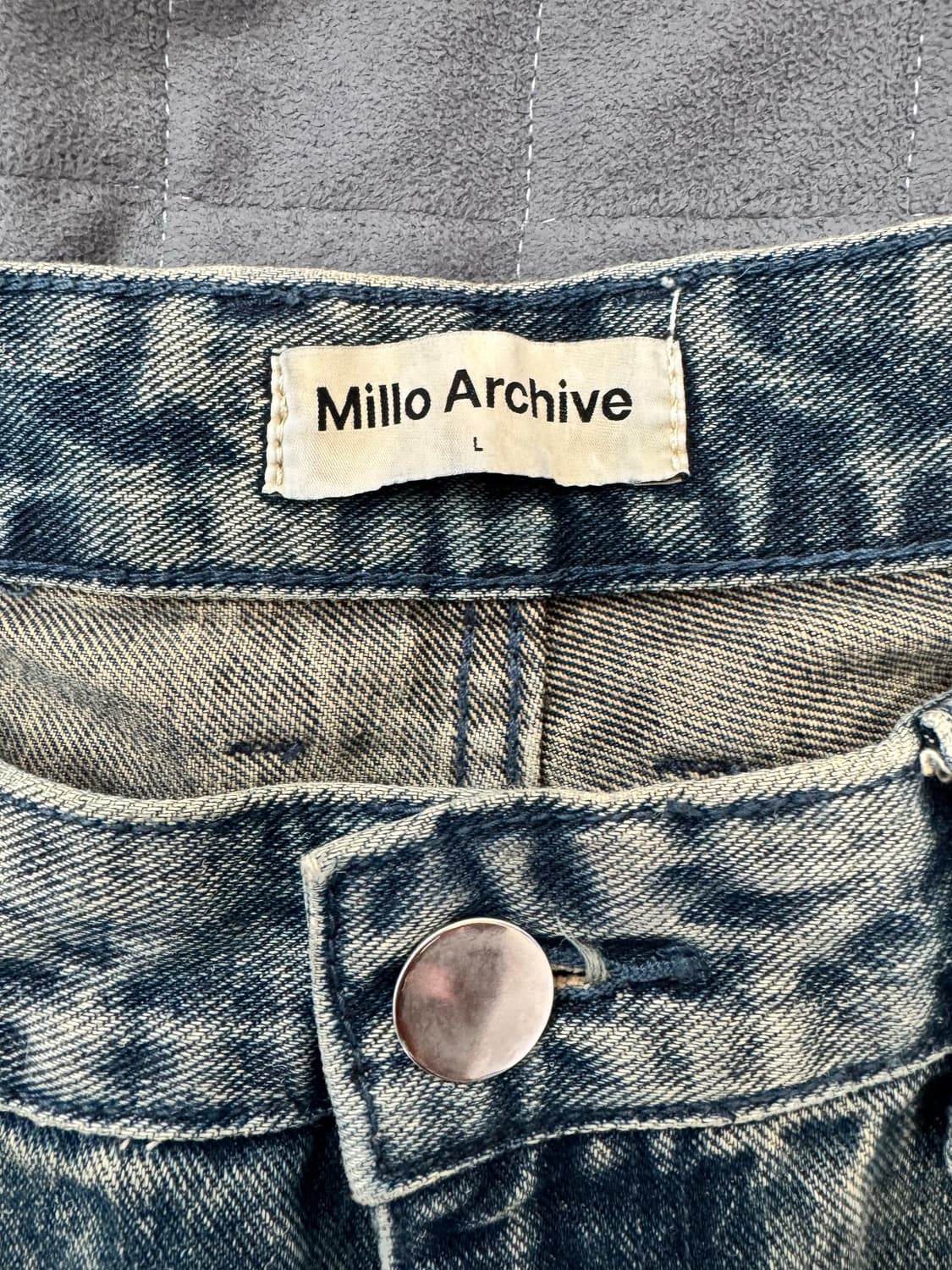 밀로 아카이브 리플렉트 커브드 청바지 데님팬츠 - 오일블루 L 상품이미지3