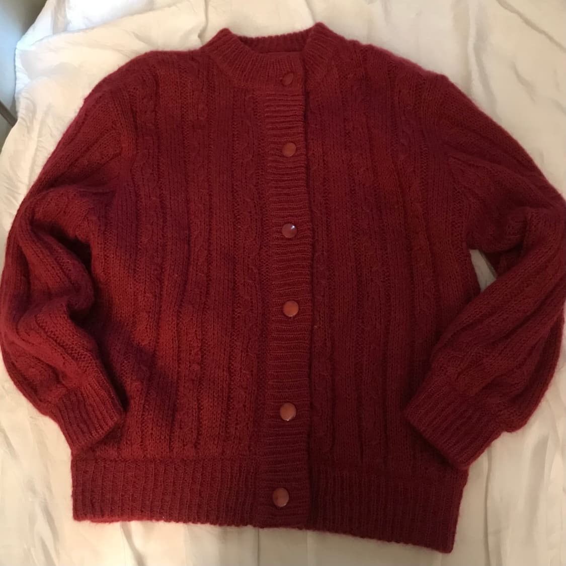 JPN Vintage 모리걸 라떼갸루 하구미 니트 가디건 상품이미지2