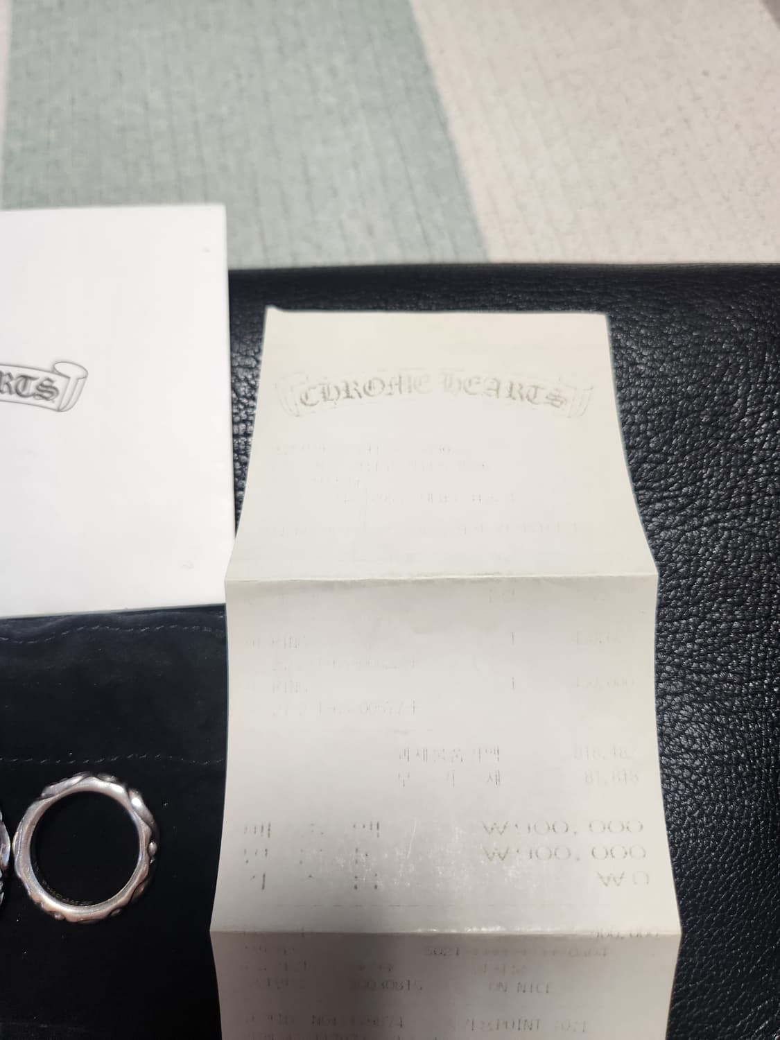 정품 크롬하츠 플로랄&스크롤 반지 상품이미지9