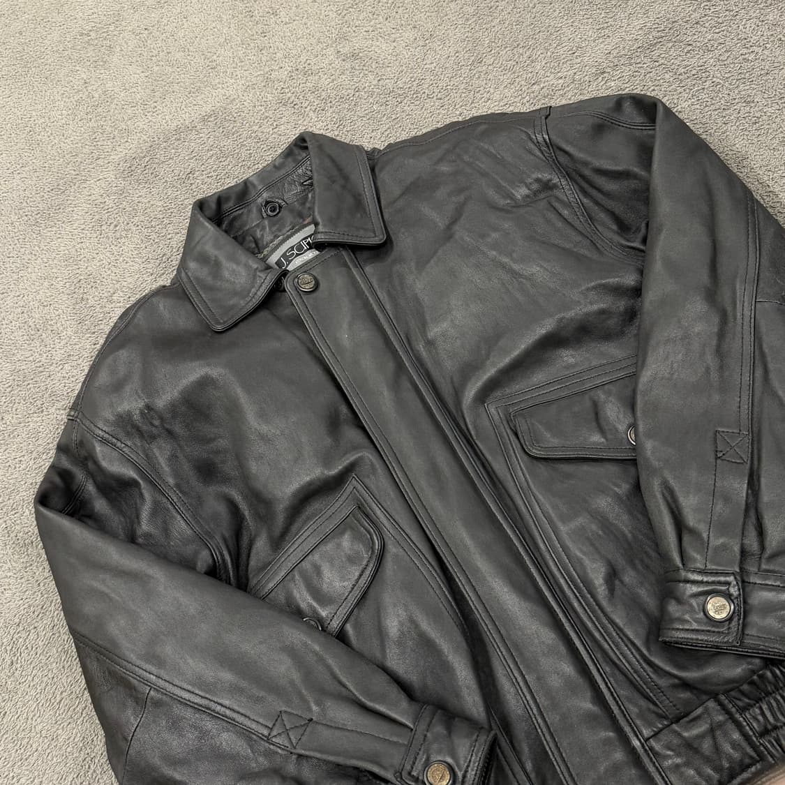 [정품/95] J. SCIPIO 빈티지 가죽 봄버 자켓 상품이미지1