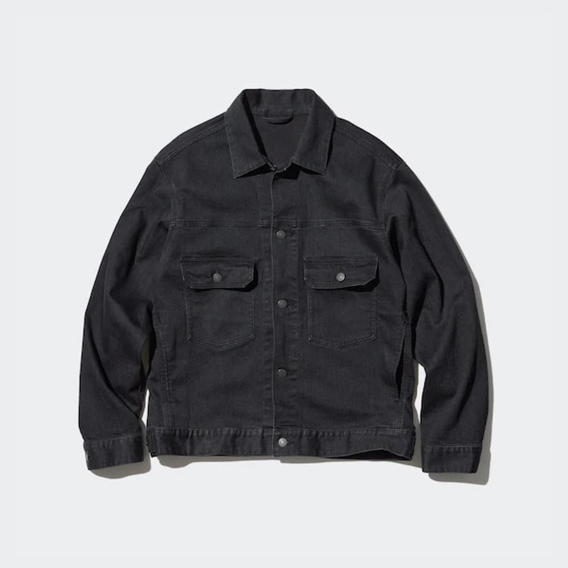 유니클로 데님트러커재킷 자켓 블랙 다크 그레이 4XL 상품이미지1