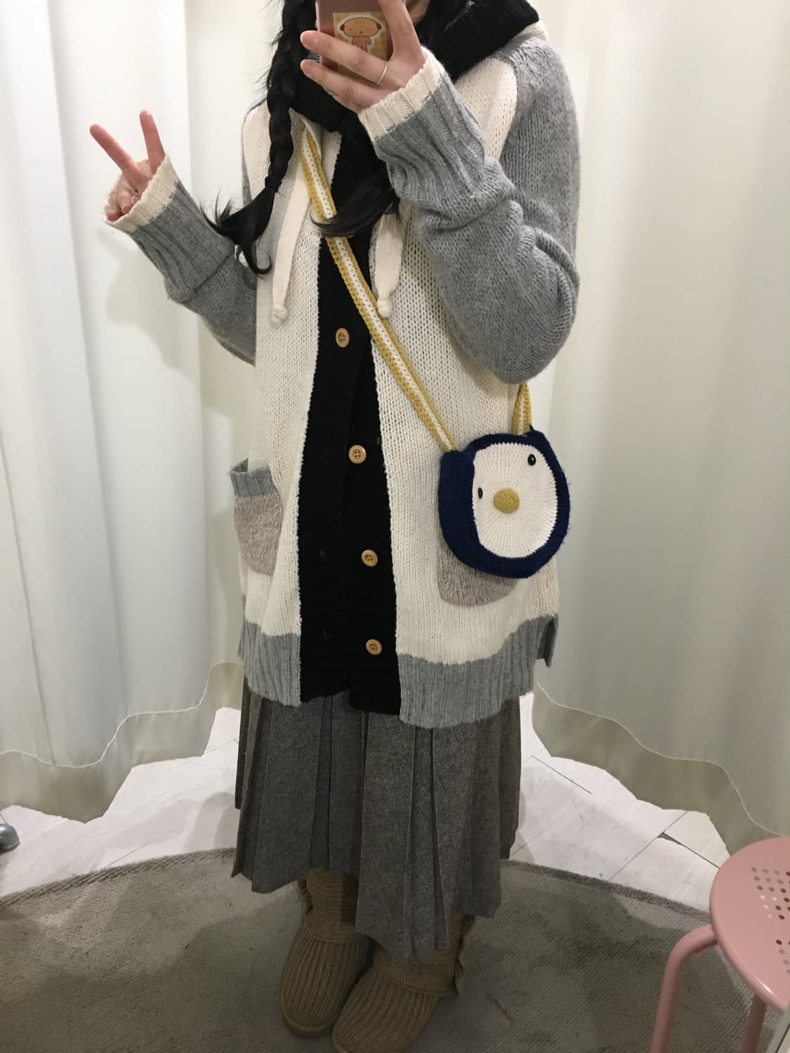 펭귄 뜨개 가방 상품이미지3