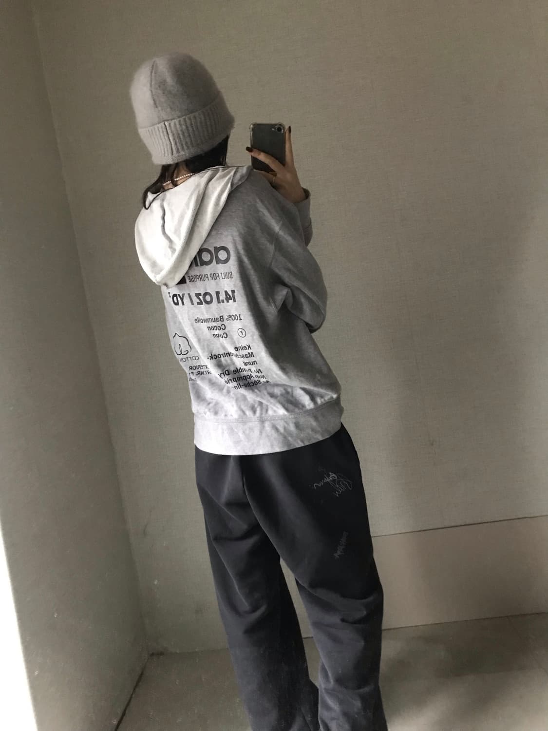 아디다스 빅로고 그레이 후드집업 상품이미지2