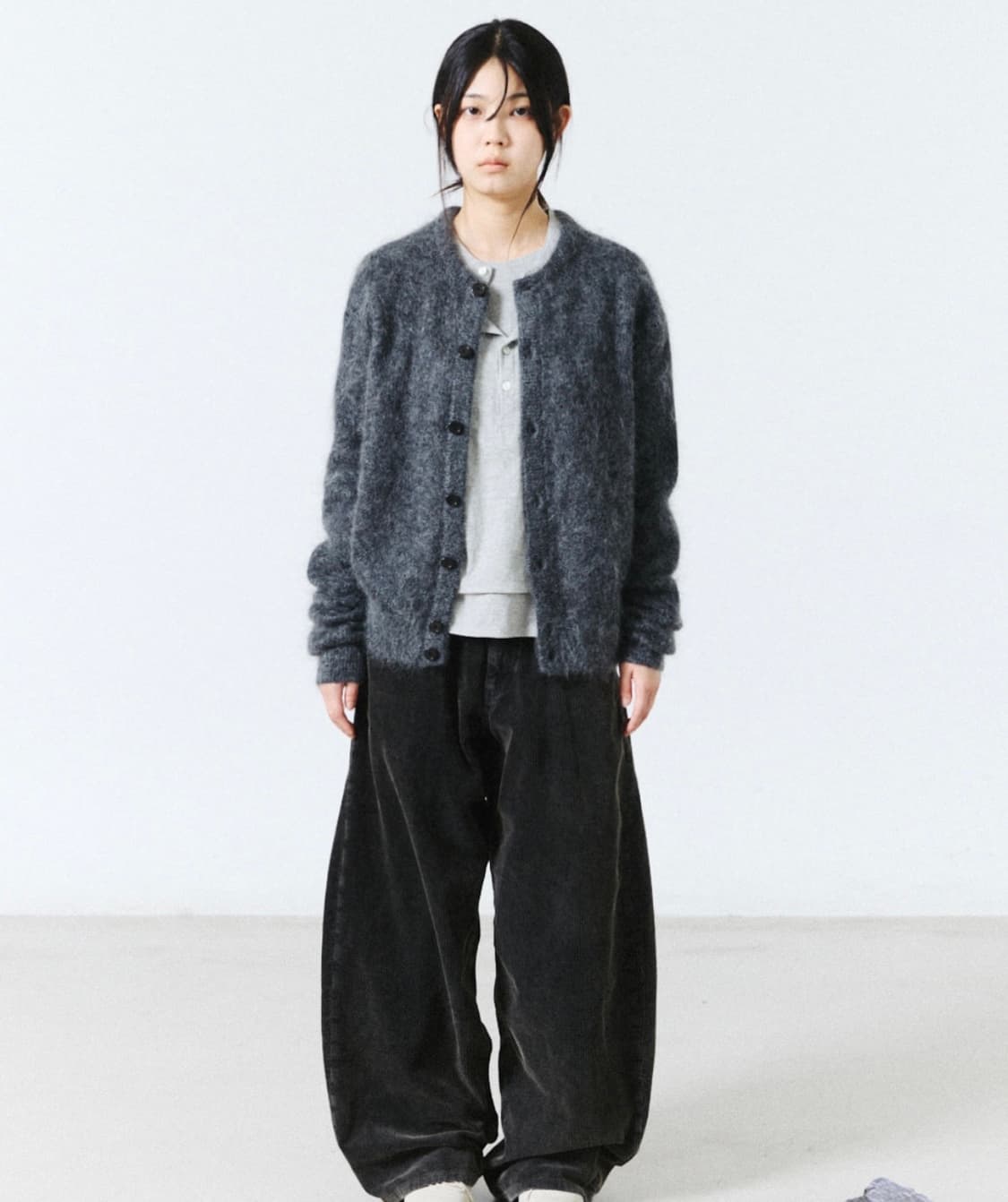 해칭룸 하나비 모헤어 가디건 그레이 4 상품이미지1