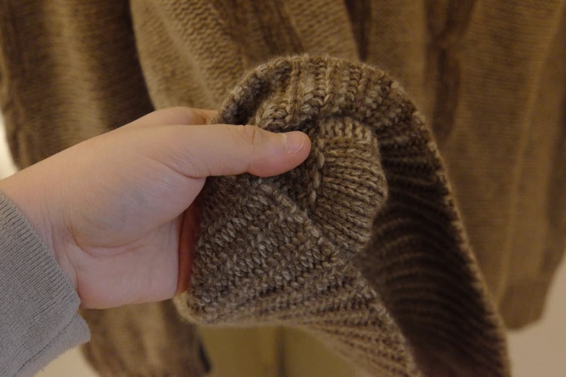 로로피아나 캐시미어 케이블 니트 브라운 54 상품이미지6