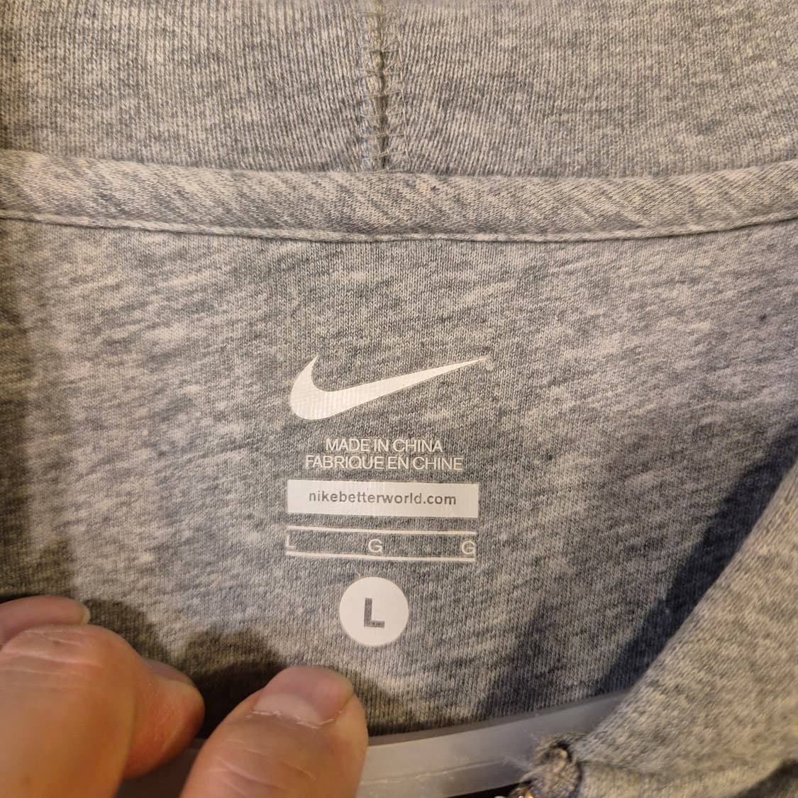 L 나이키 그레이 후드집업  상품이미지3