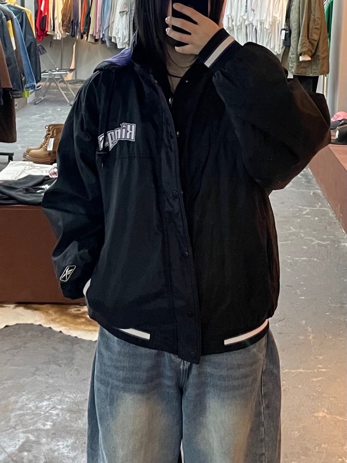 리복 킹스 빅로고 풀집업 바람막이 H1677 상품이미지1