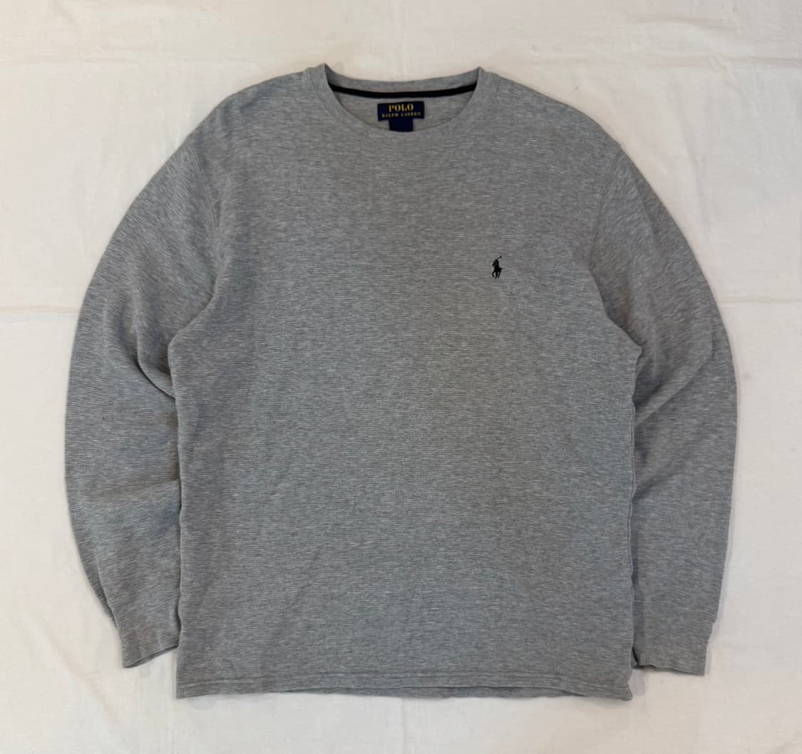 폴로 랄프로렌 와플 써멀 롱슬리브 긴팔티 그레이 상품이미지1