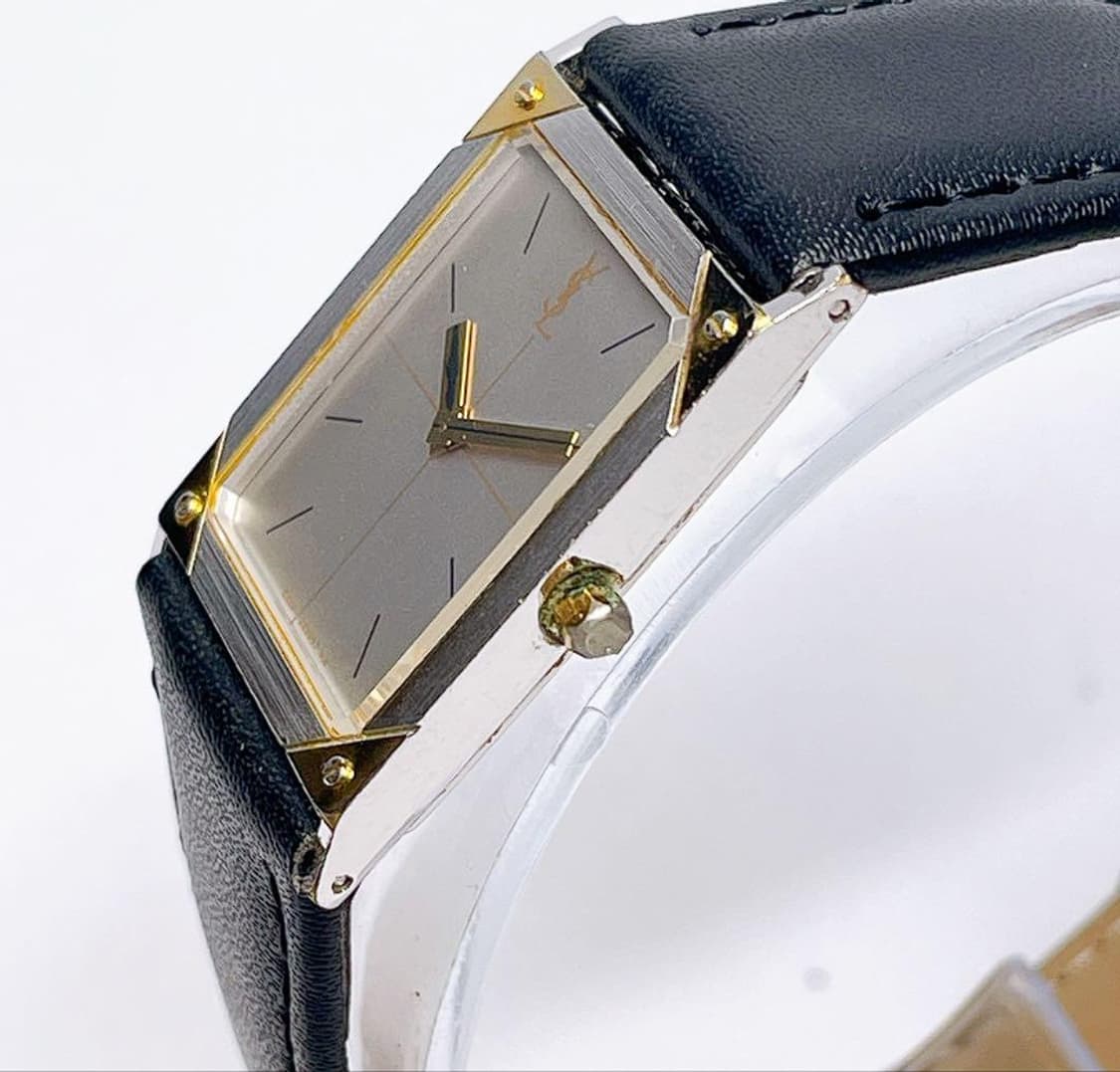 입생로랑 생로랑 빈티지 사각 금장 가죽 시계 클래식시계 빈티지시계 상품이미지4