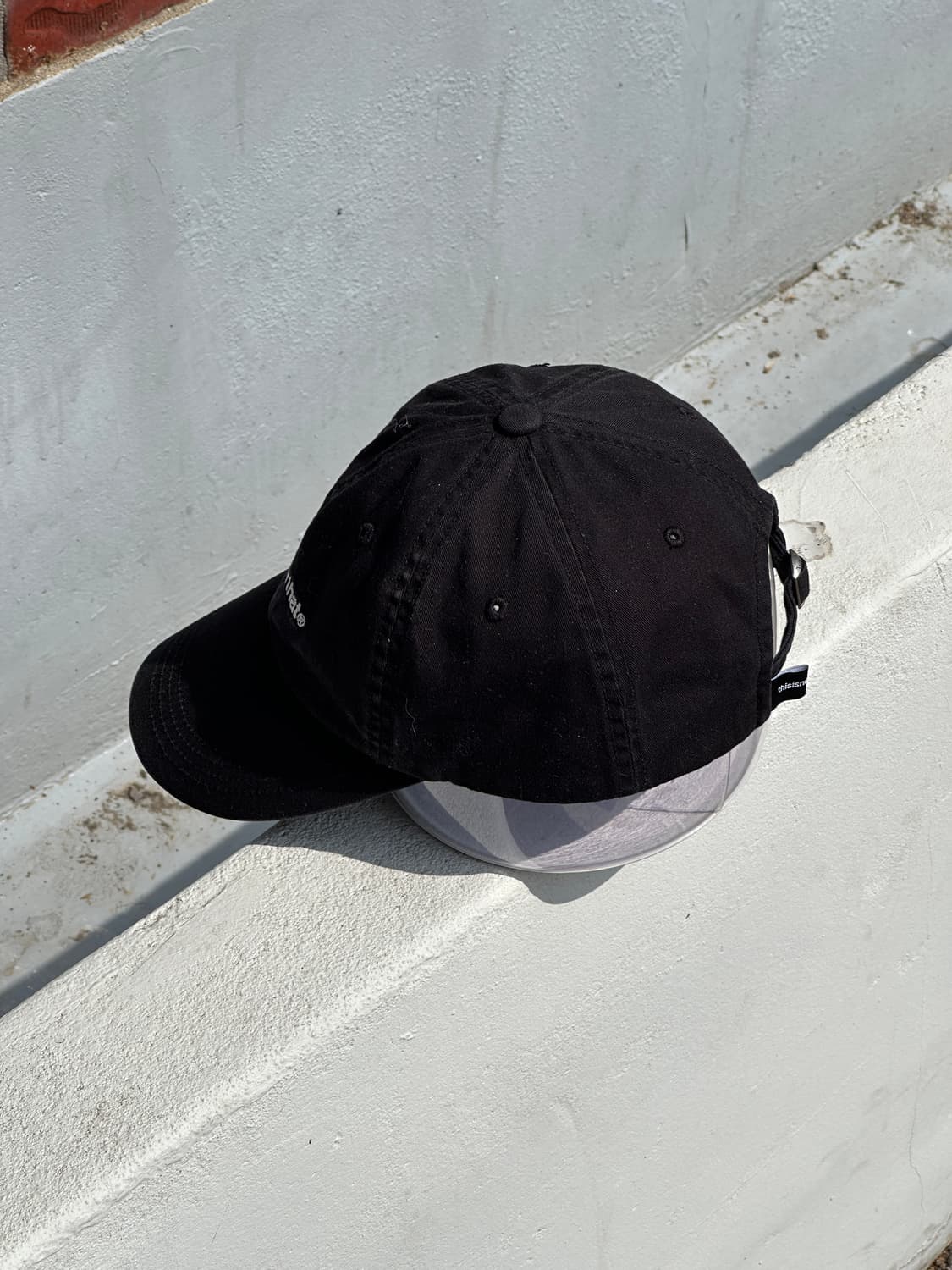 [F] 디이즈네버댓 로고 블랙 볼캡 모자 상품이미지3