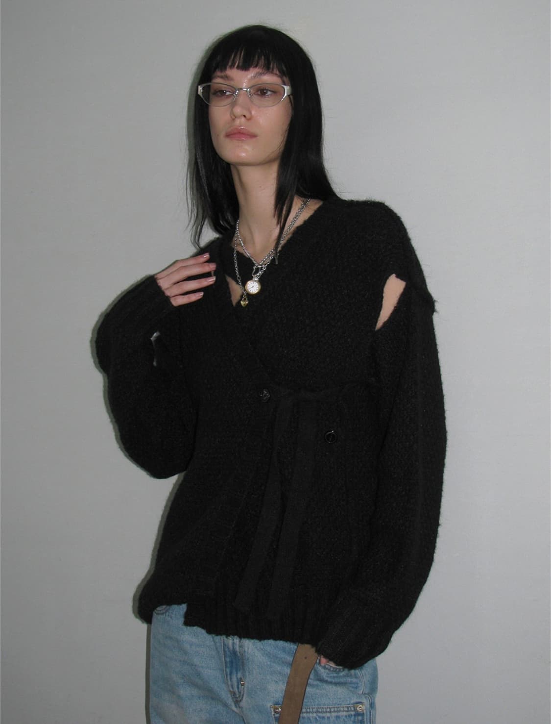 파르티멘토우먼 컷아웃랩니트 상품이미지2