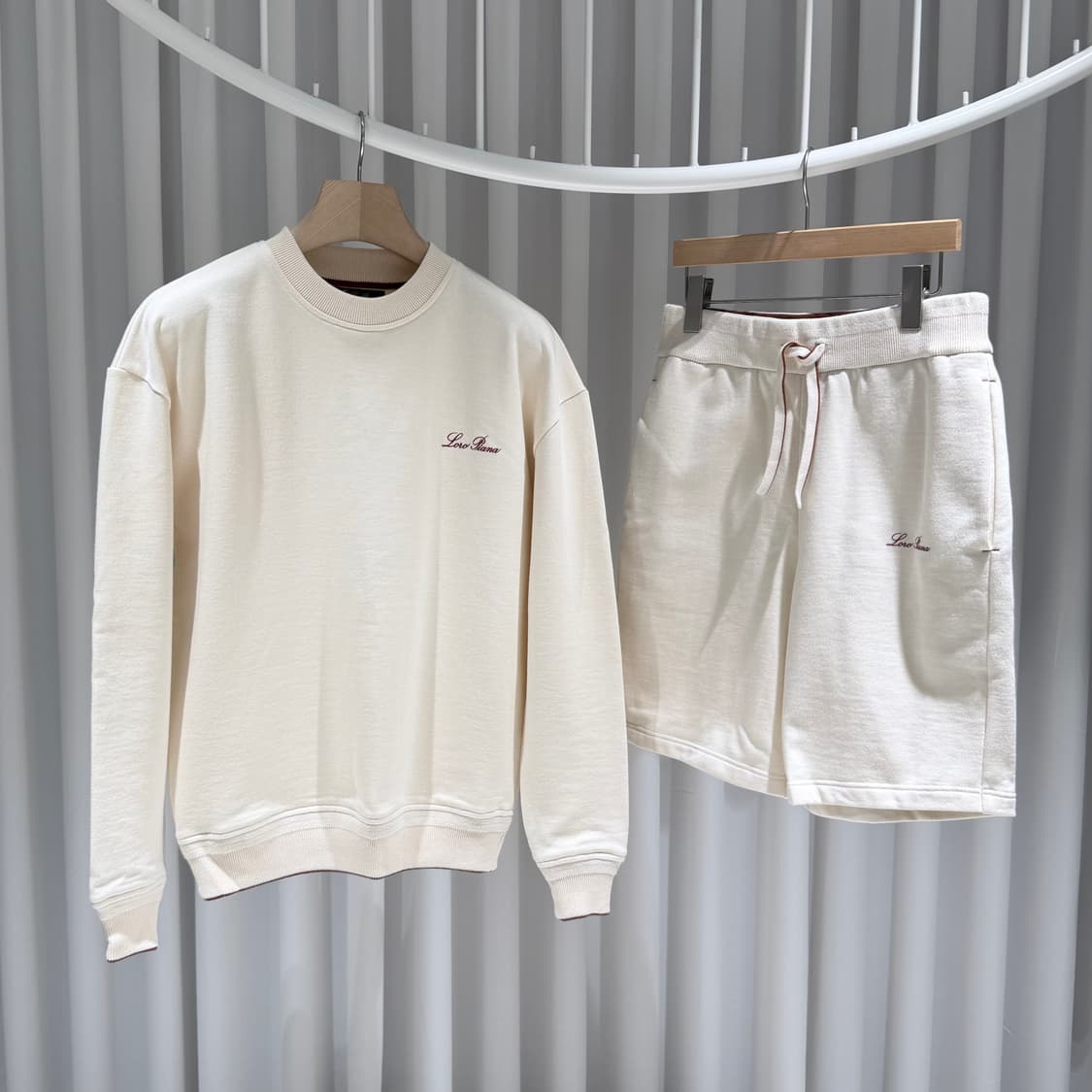 (A+/XS,XXS)/ 로로피아나 아이보리 코튼 셋업 상품이미지1