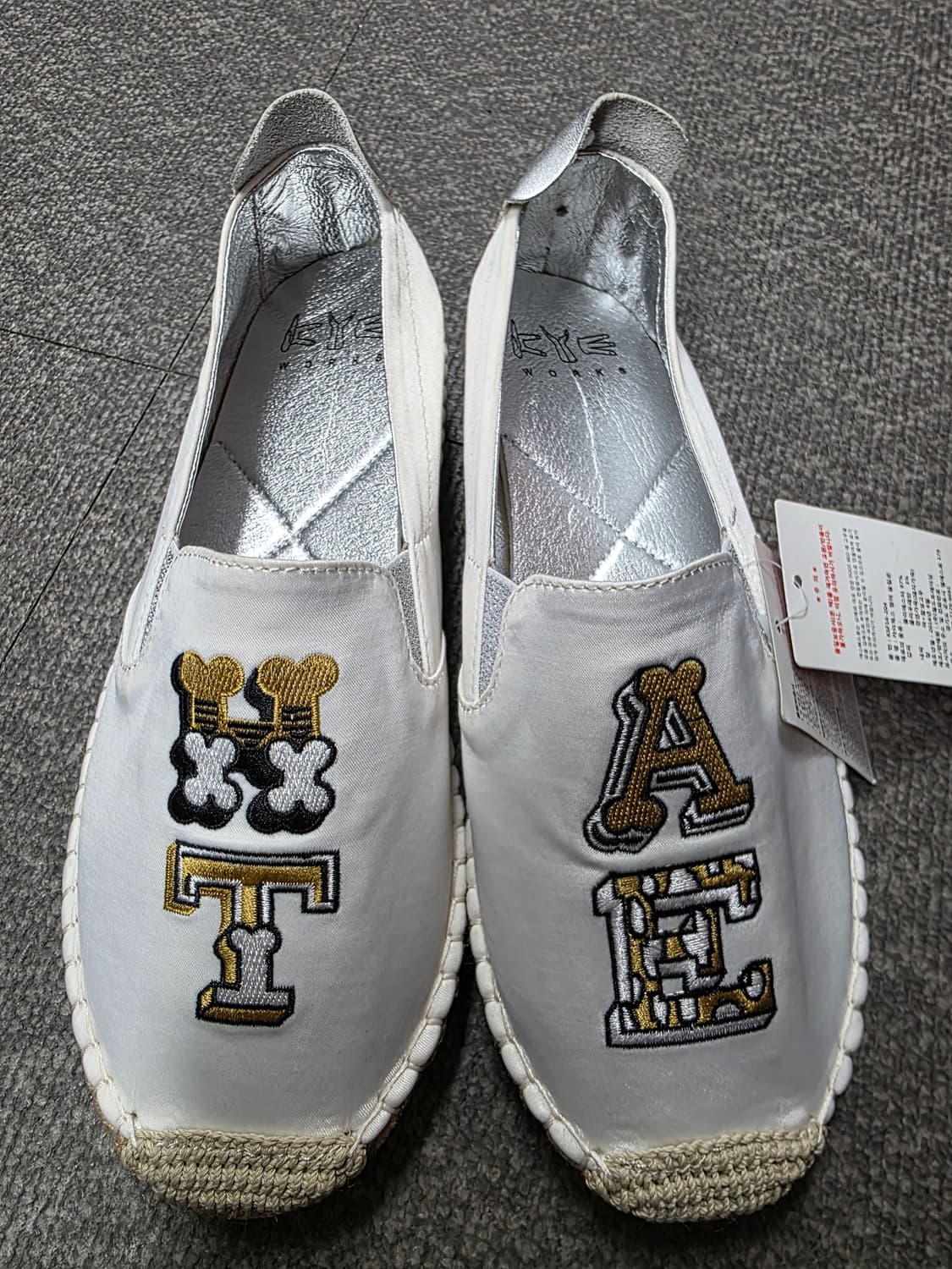 [새제품] 카이웍스(KYE) 자수 에스파듀 슬립온 235 상품이미지2