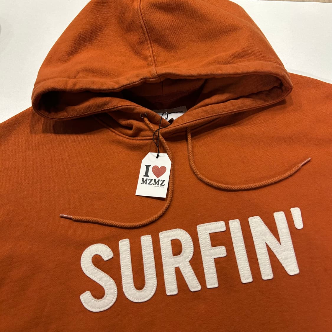 [XL] 에스피오나지 SURFIN 해비웨이트 후드티 오렌지 A504 상품이미지3