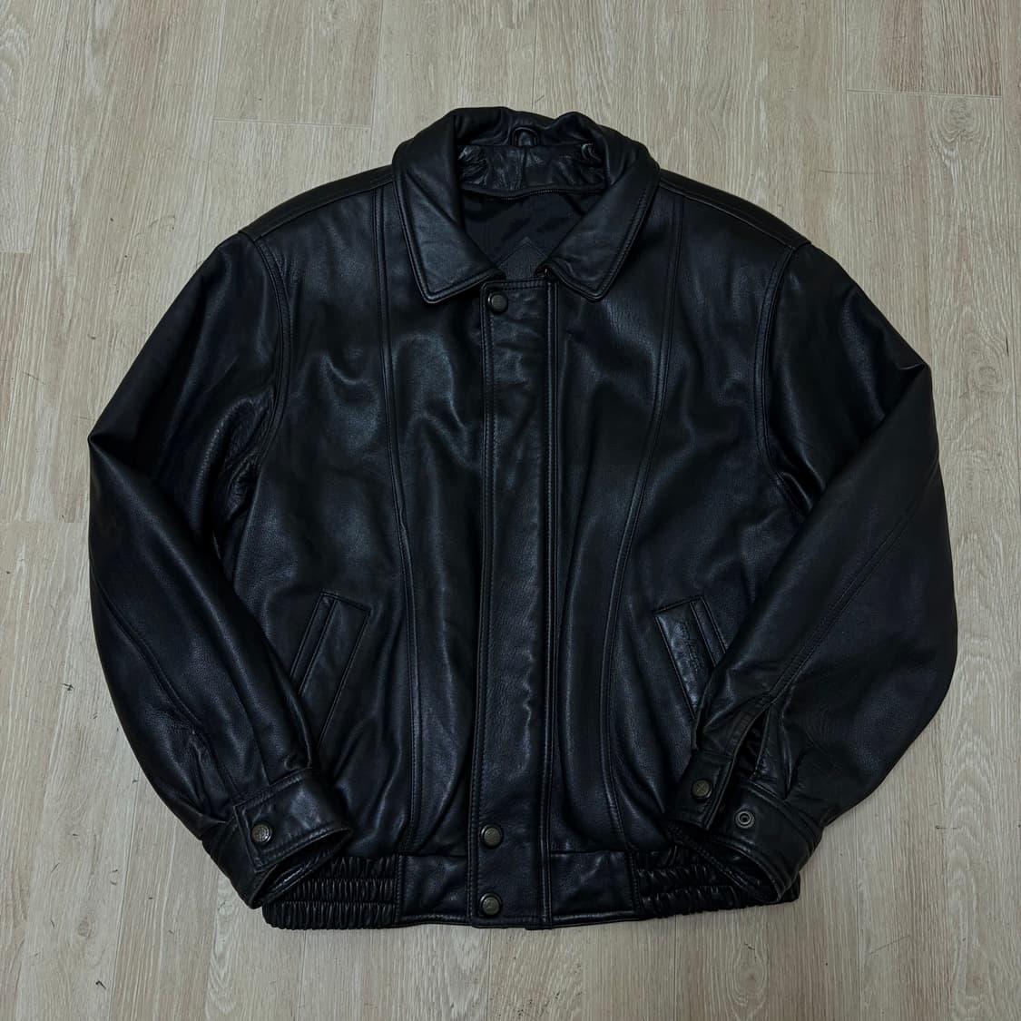 RUKLAND 남성 천연 양가죽 봄버 가죽자켓 L/100  상품이미지1