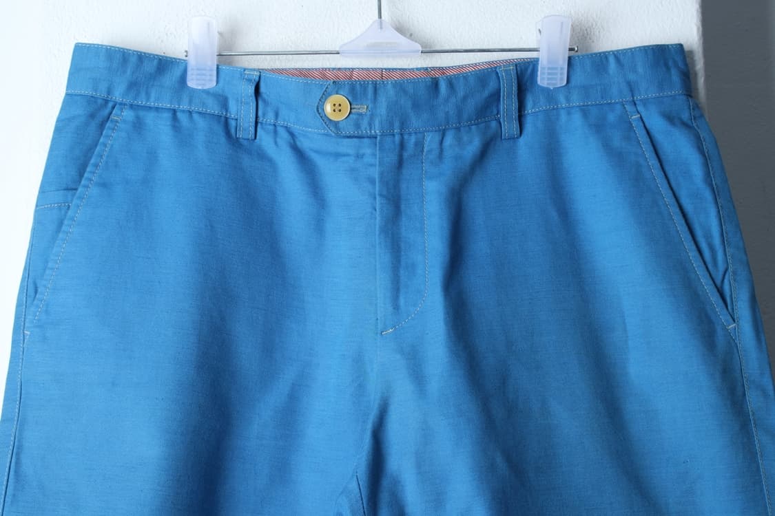 (XL) 커스텀멜로우 반바지 팬츠 블루 린넨 마 아메카지-P1P10359 상품이미지3