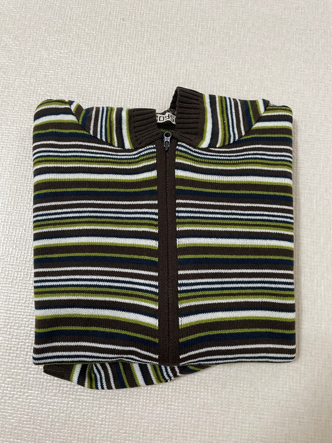 코이세이오 소프트 니트 집업 스트라이프 상품이미지2