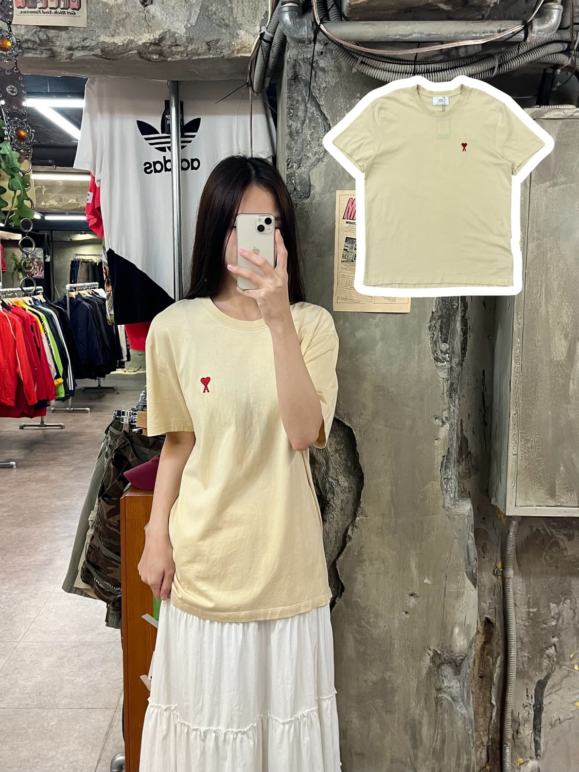아미 반팔티 크림  #csz1533 상품이미지1