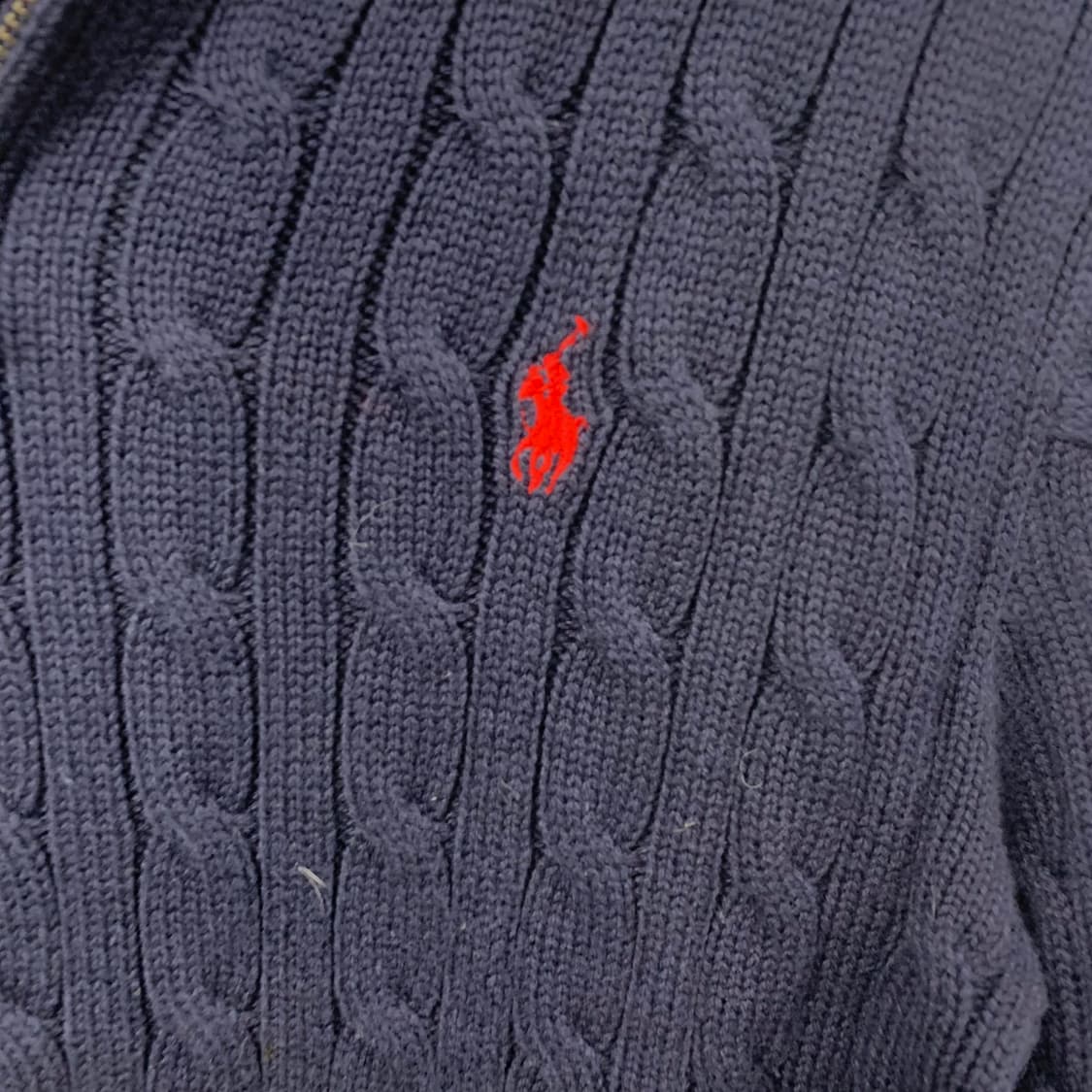 폴로 랄프로렌 신형 꽈배기 반집업 니트 상품이미지3