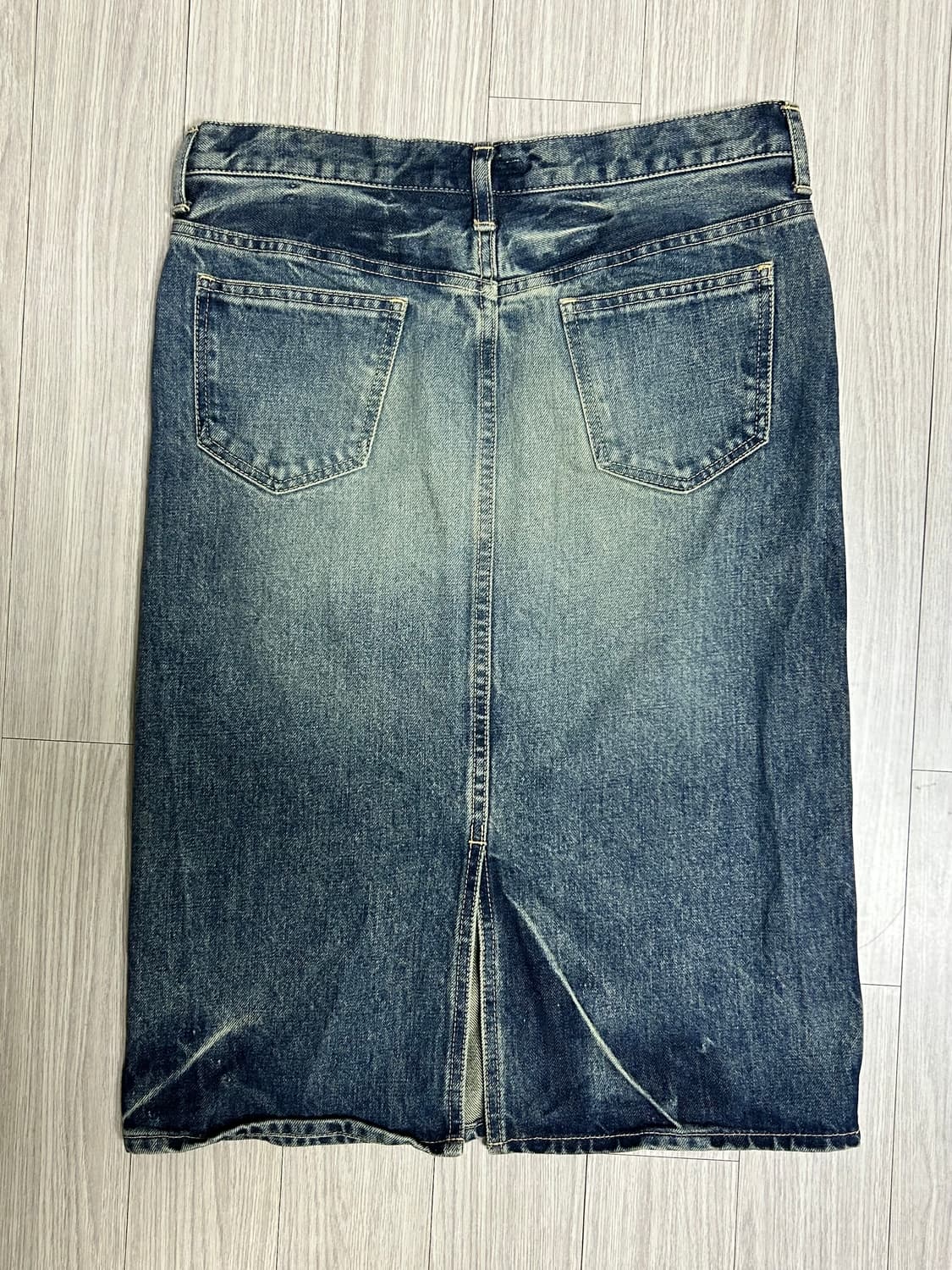 빈티지 중청 미디 치마 상품이미지3