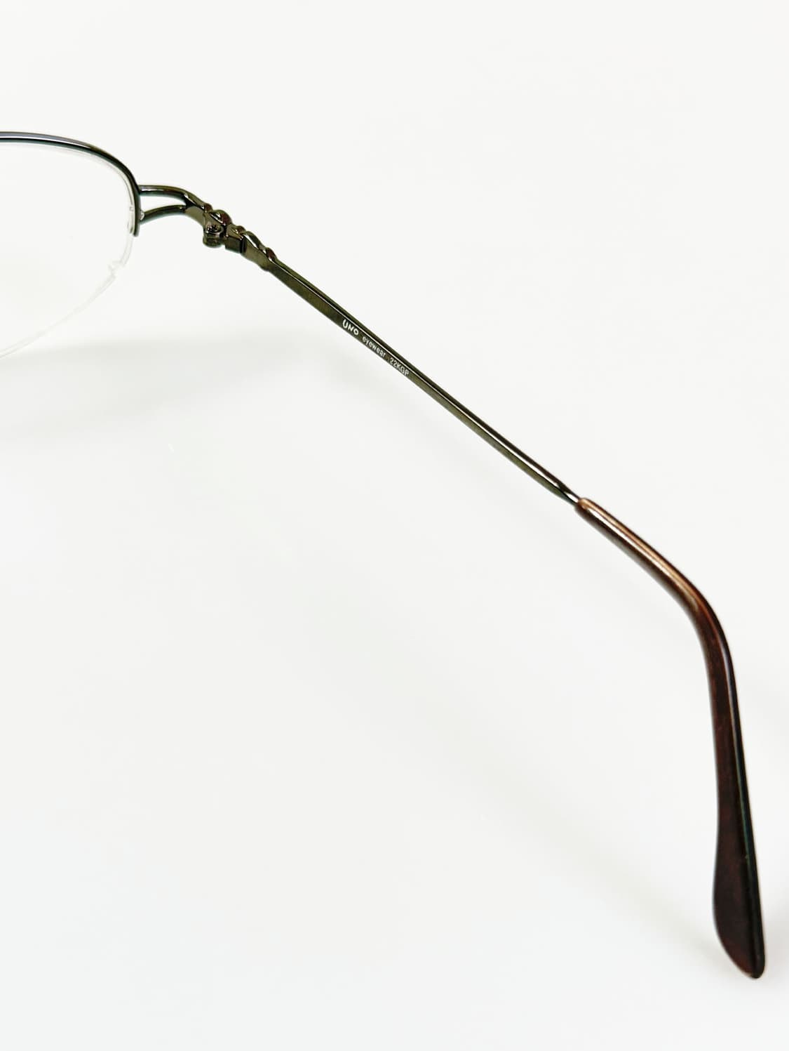 UNO EYEWEAR 반무테 오벌 메탈 프레임 빈티지 안경 상품이미지7