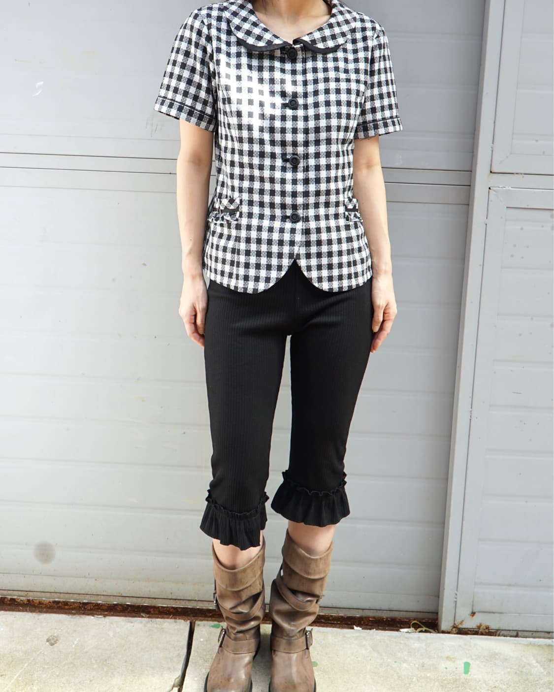 FOLK CHECKED BLOUSE  상품이미지1