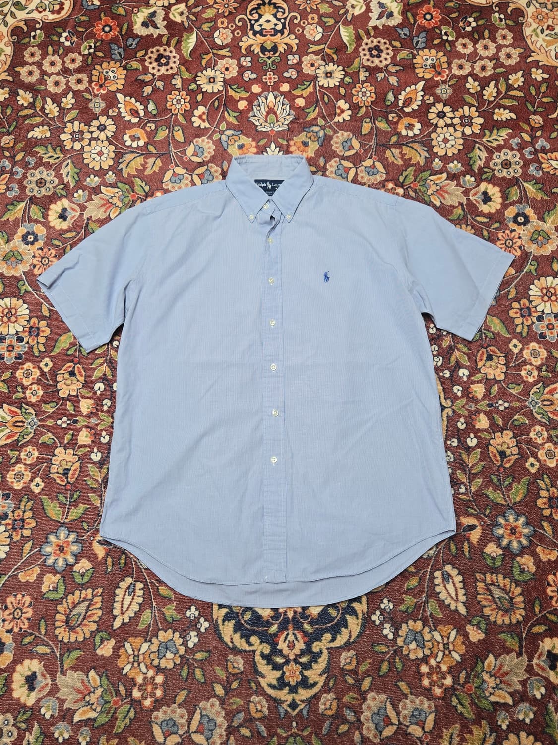 폴로 랄프로렌 블레이크 잔체크 반팔 셔츠 (M) 상품이미지1