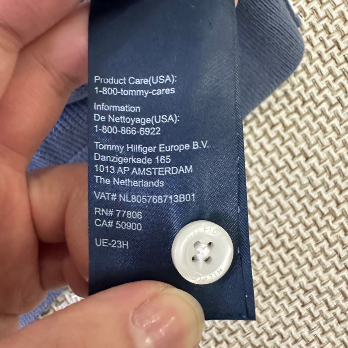 L 타미힐피거 오가닉 코튼 니트 카라티 0417D 상품이미지3