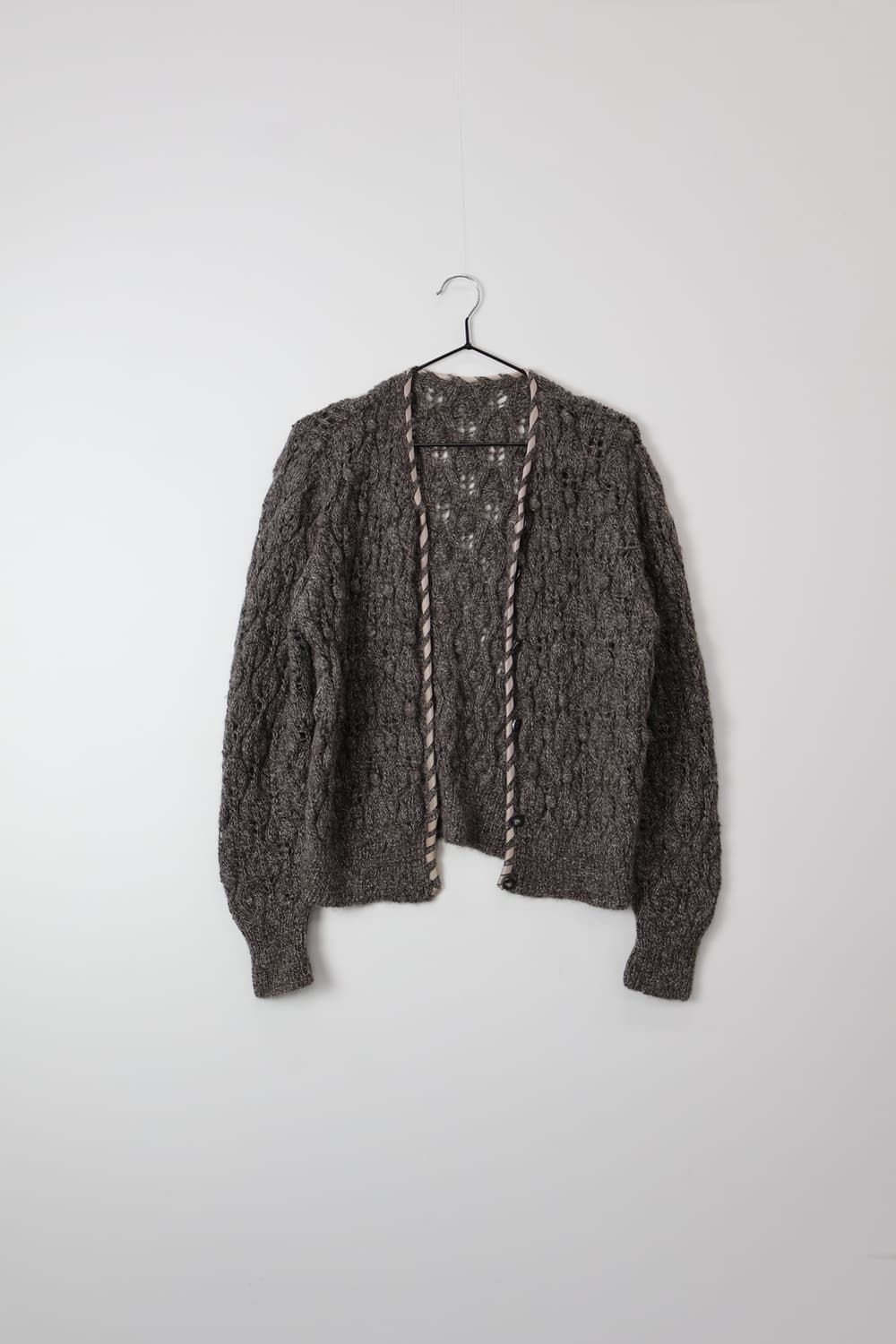 Jpn Whipstitch Cable-Knit Wool Cardigan 상품이미지4