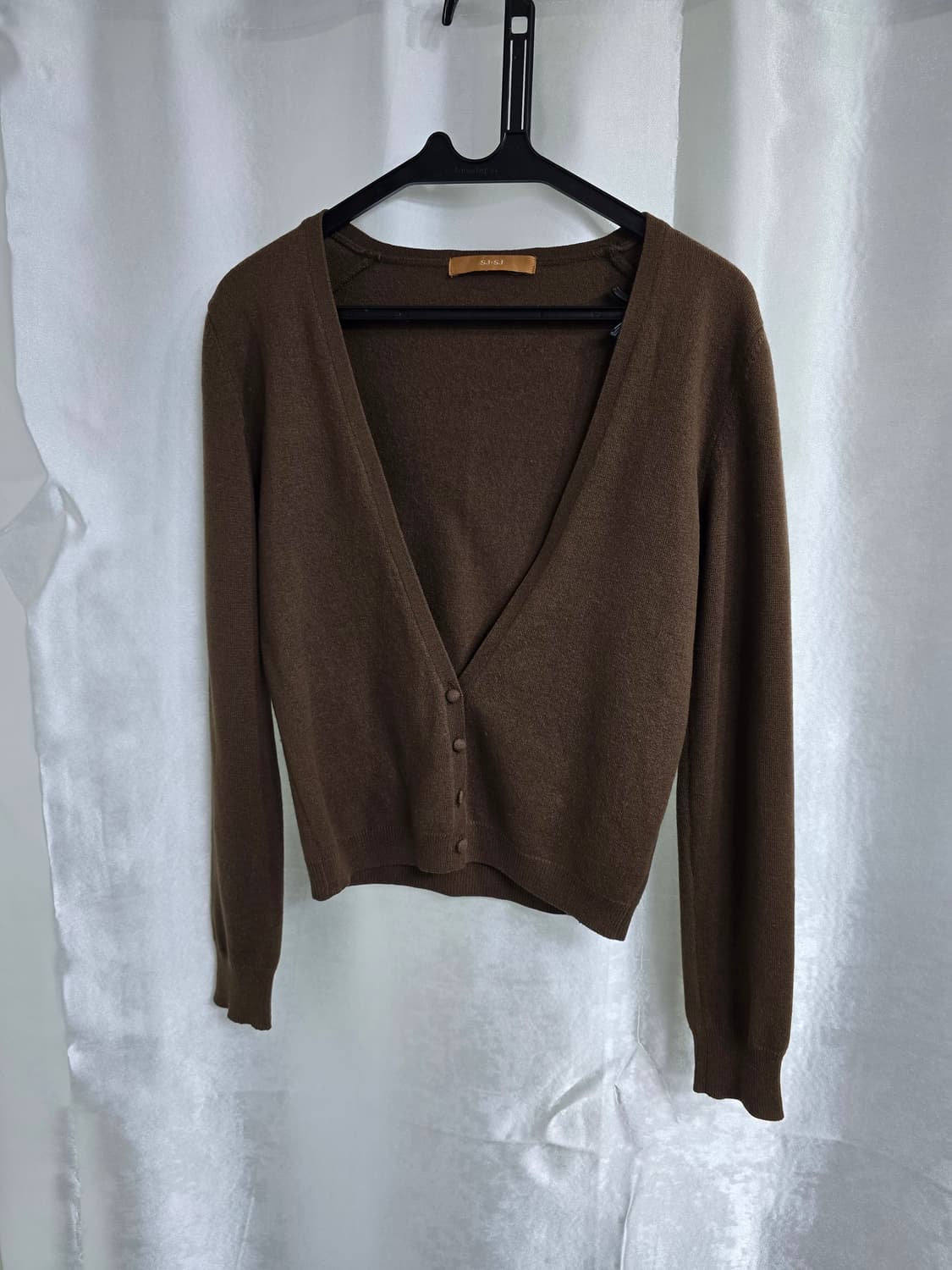 SJSJ 브라운 브이넥 가디건 (1679) 상품이미지1
