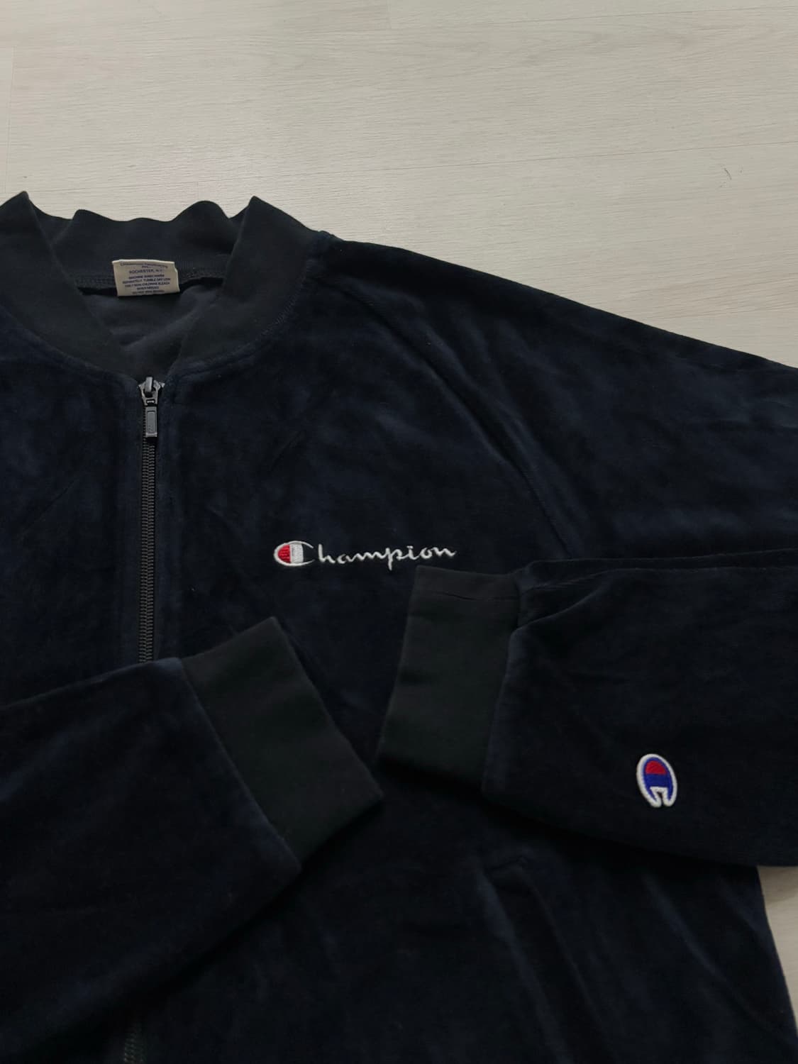 무배)챔피온 벨벳 자켓 블루종 M 상품이미지6