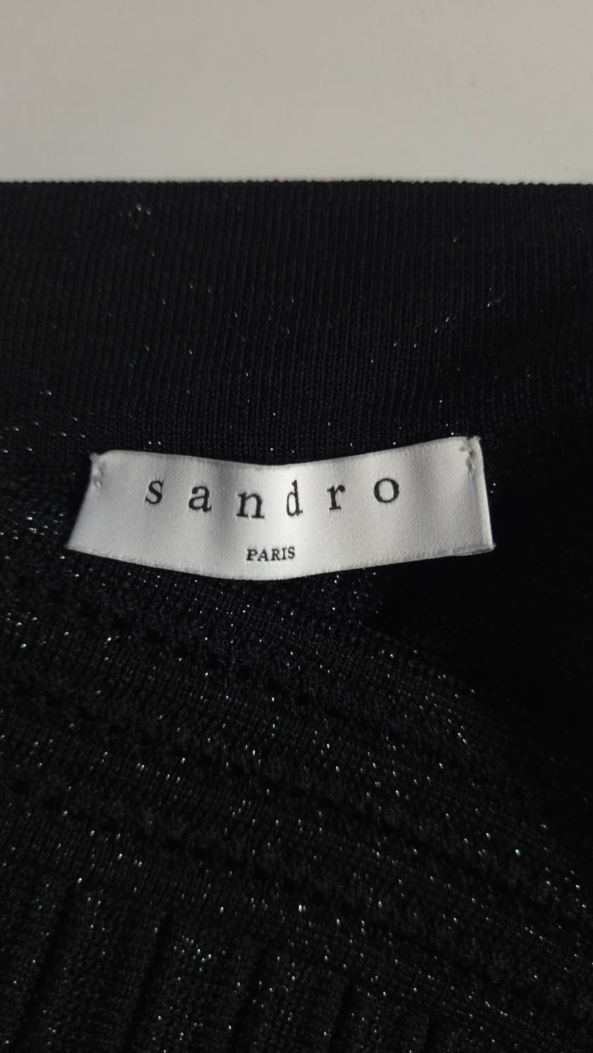 산드로 메탈릭 니트 플리츠 밴딩 롱스커트 1 사이즈 상품이미지8