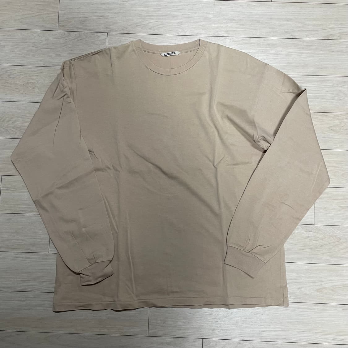 오라리 러스터 플레이팅 긴팔티 (핑크베이지/5사이즈) 상품이미지2