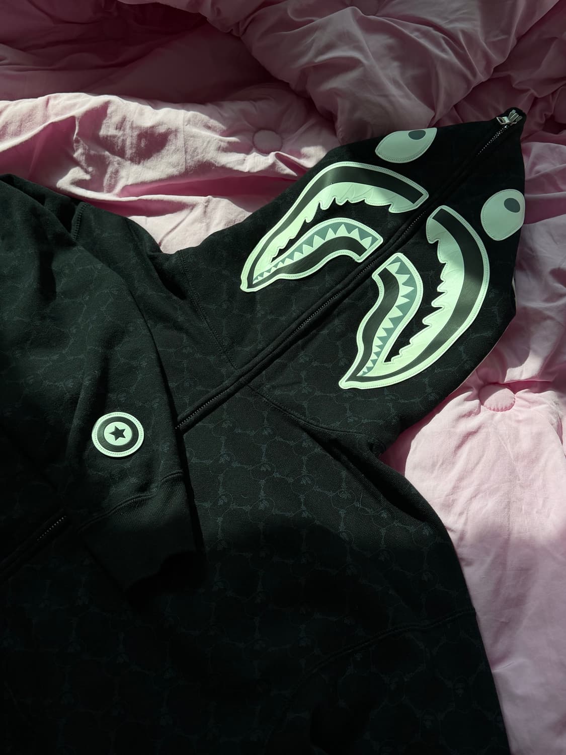 (S) 베이프 후드집업 컬리지 모노그램 릴렉스드 핏 샤크 상품이미지2