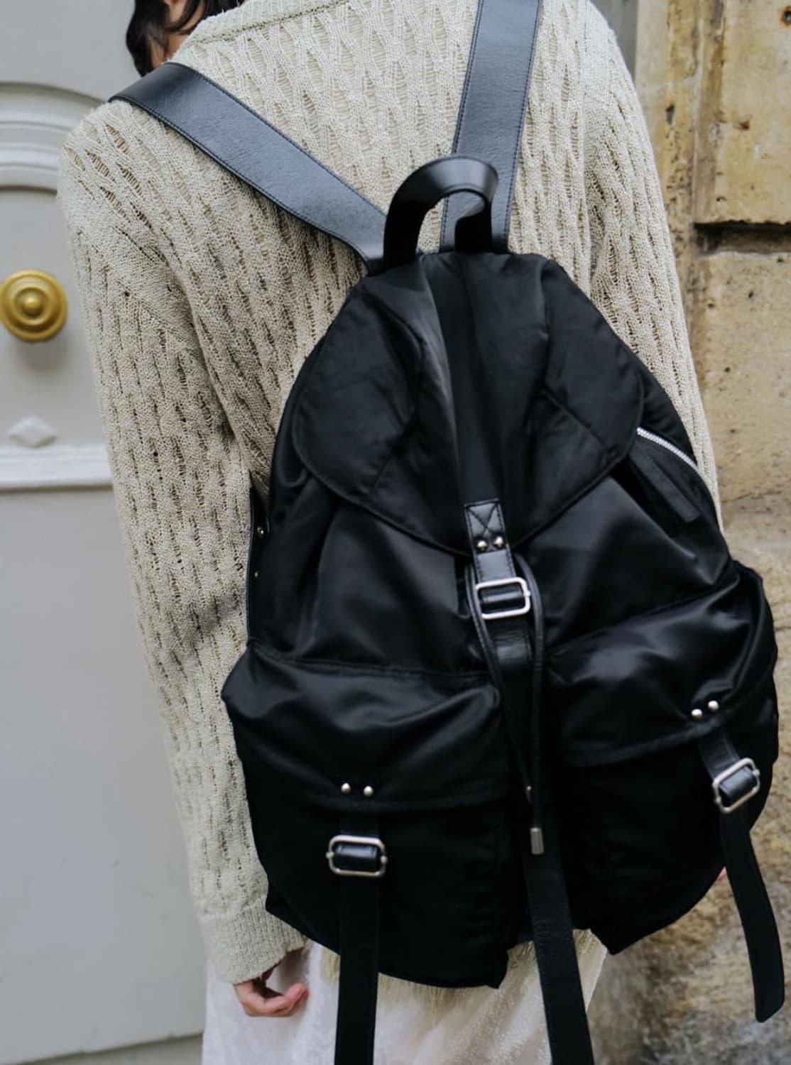 [25fw/youth] 레더 디테일 프라다st 백팩 상품이미지3