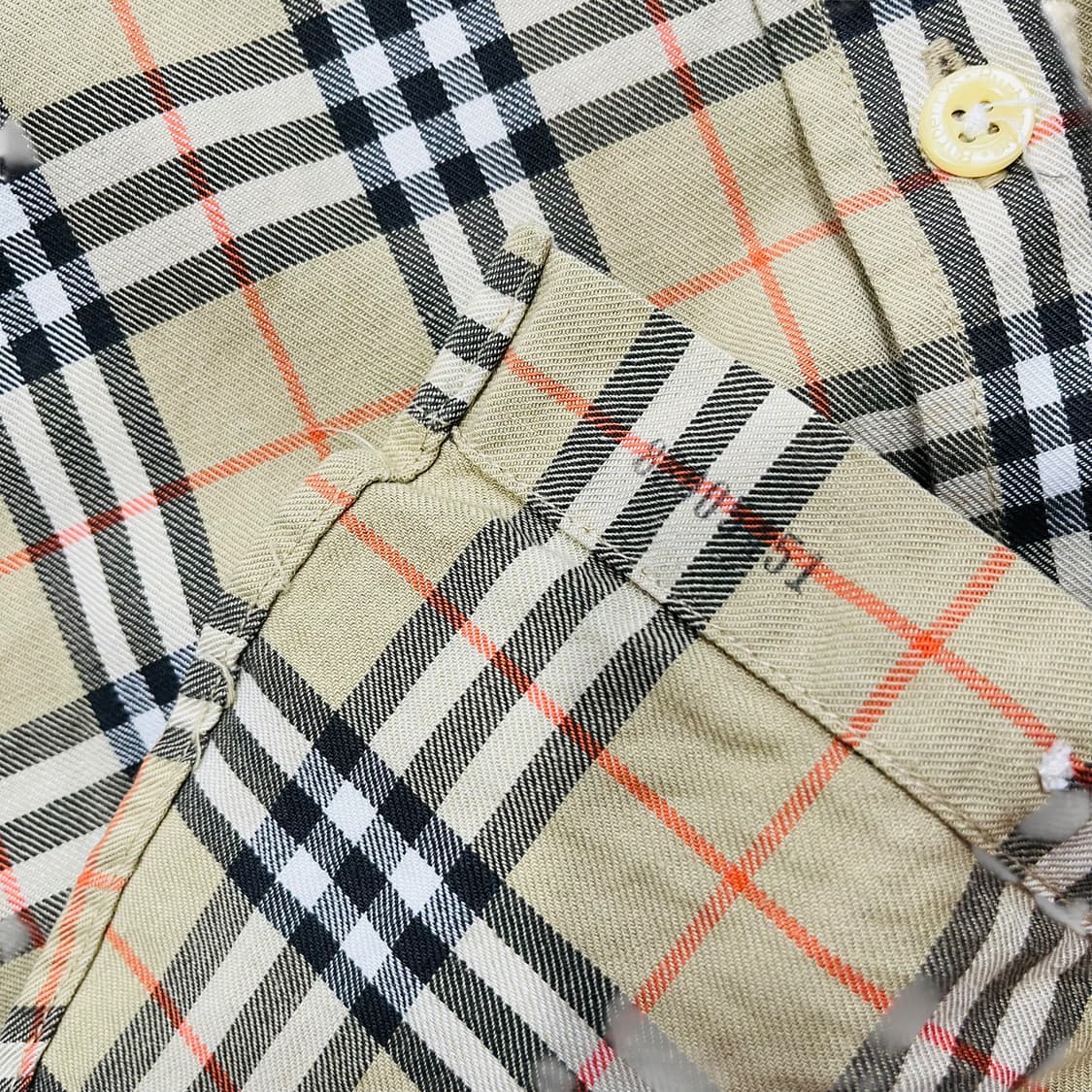 버버리 노바체크 패턴 구형 빈티지 긴팔 셔츠 상품이미지6