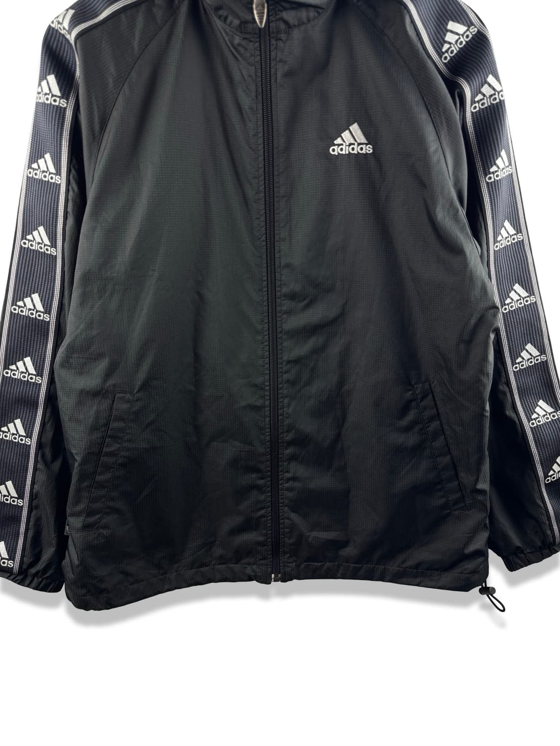 아디다스 테이프 로고 블랙 바람막이2442 상품이미지4