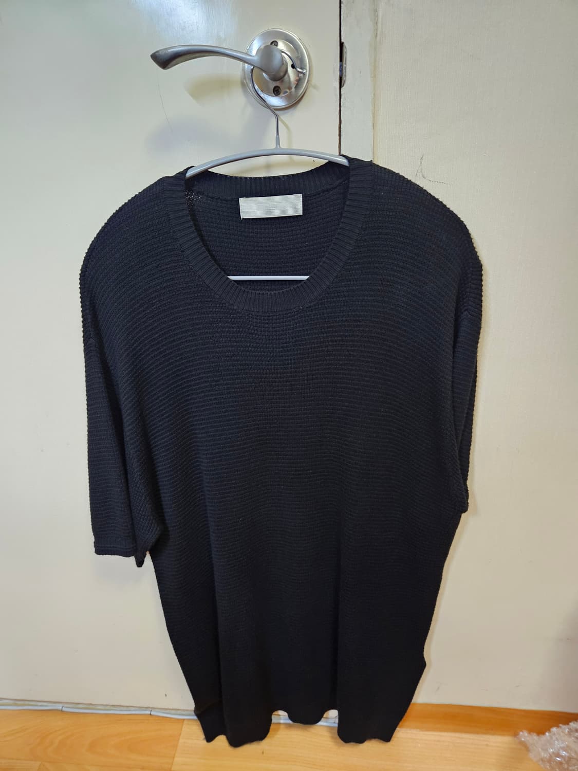 95 M) 미나브 코튼 모달 미니멀 와플 하프니트 반팔니트 상품이미지2