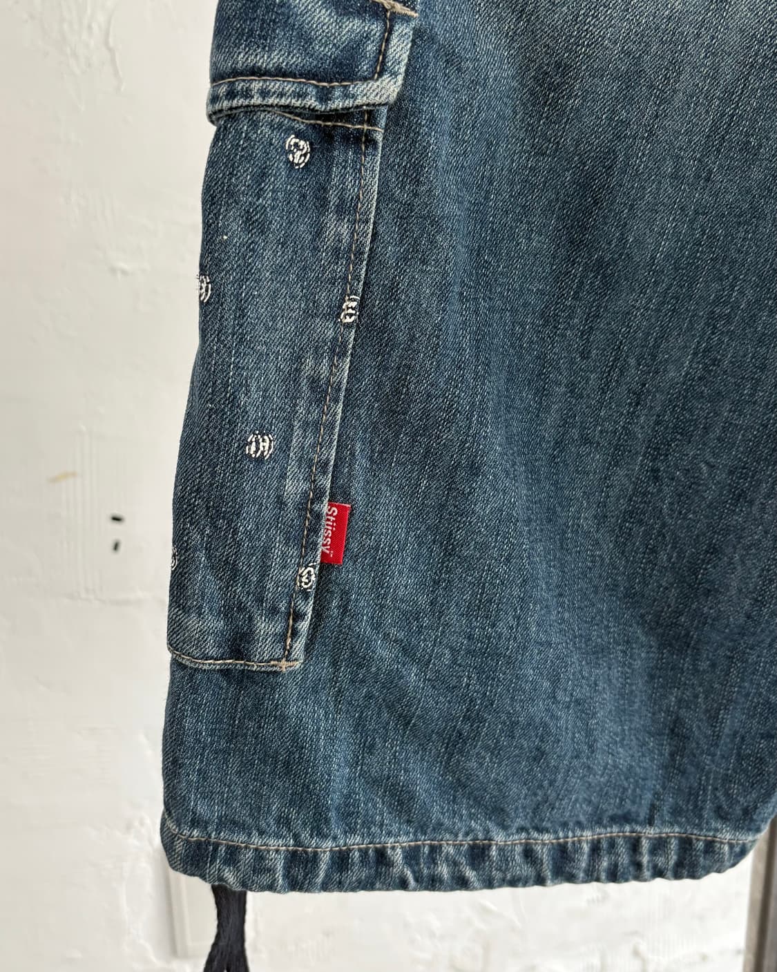 Stussy 스투시 00‘s 로고 데님 카고 숏츠 상품이미지8
