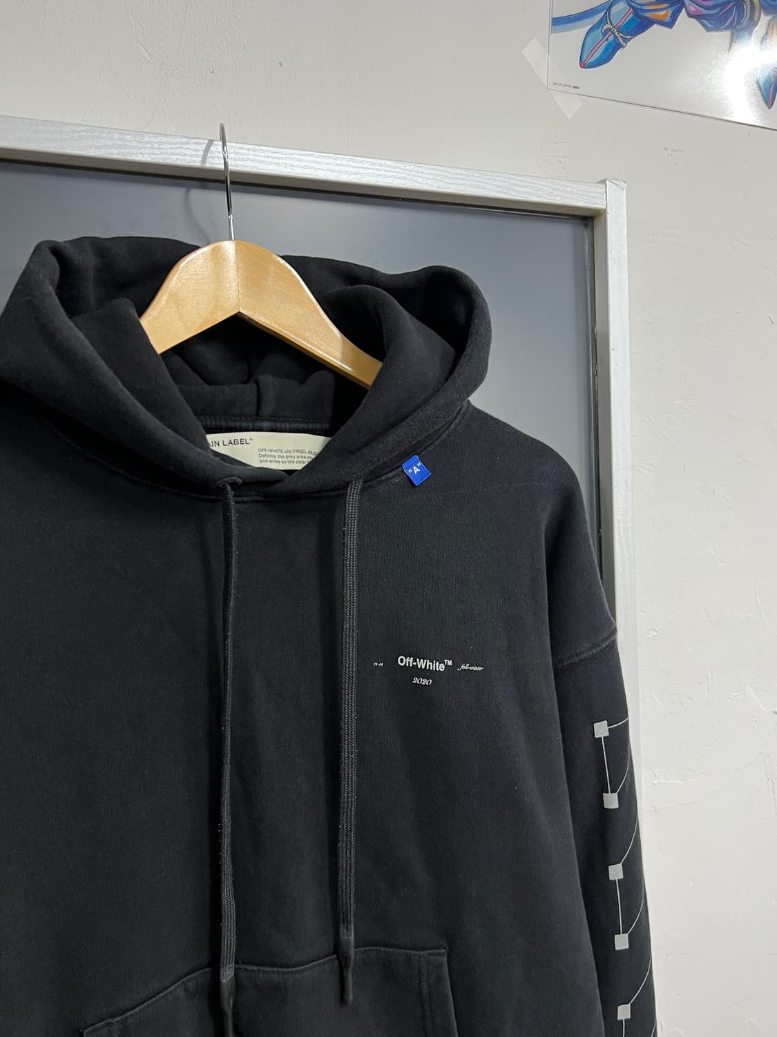 20fw OFF white 오프화이트 백본 애로우 백로고 풀오버 후드티 상품이미지2