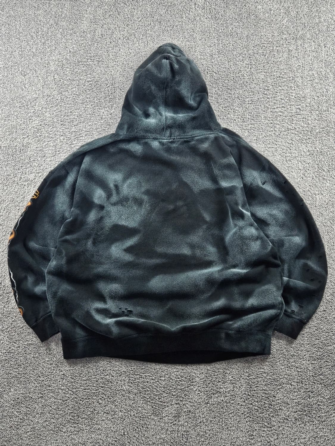 할리데이비슨 디스트레스드 다잉 커스텀 후드티 (2XL추정) / 10996 상품이미지5