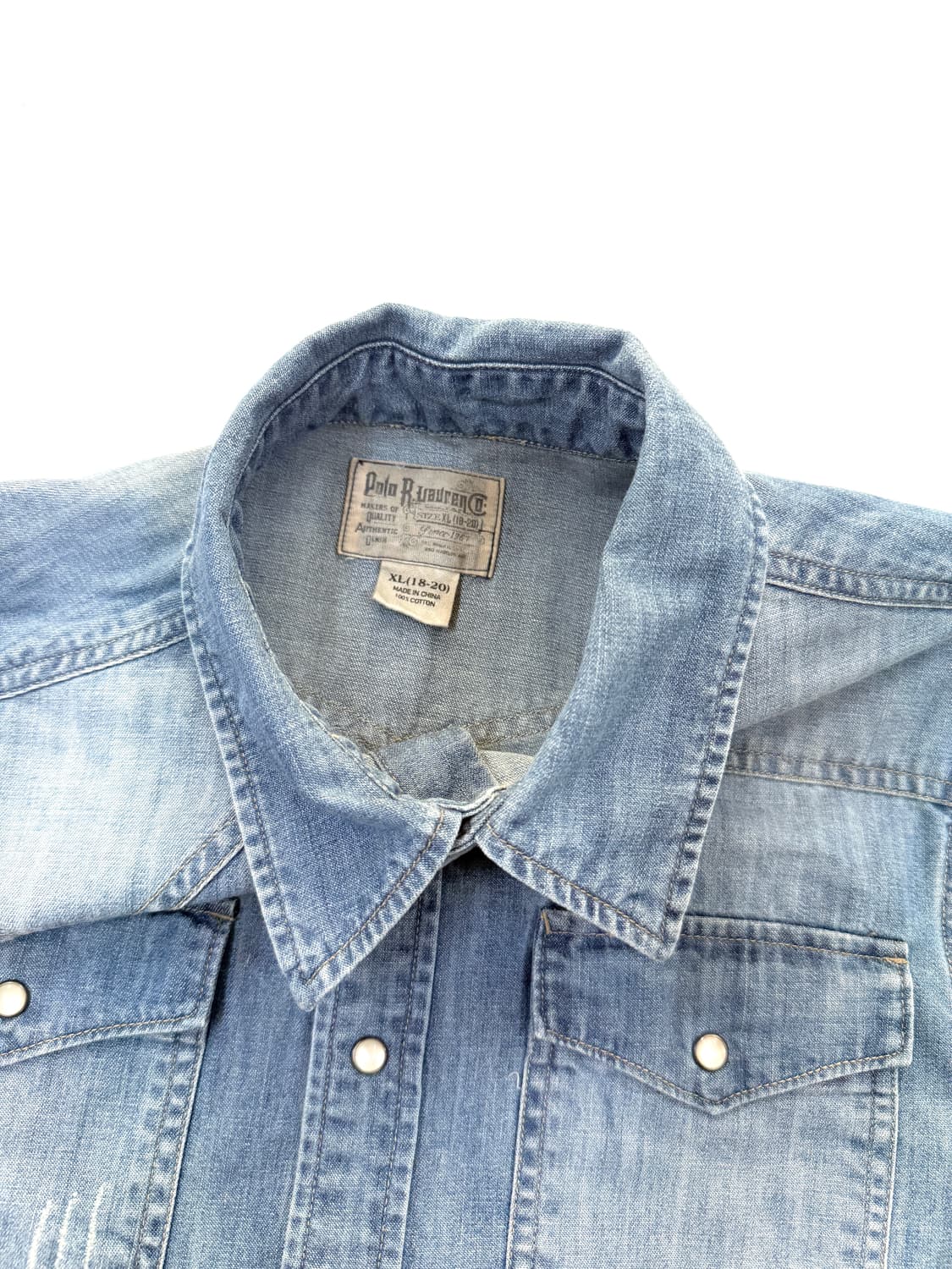 빈티지 랄프로렌 웨스턴 데님셔츠 상품이미지5